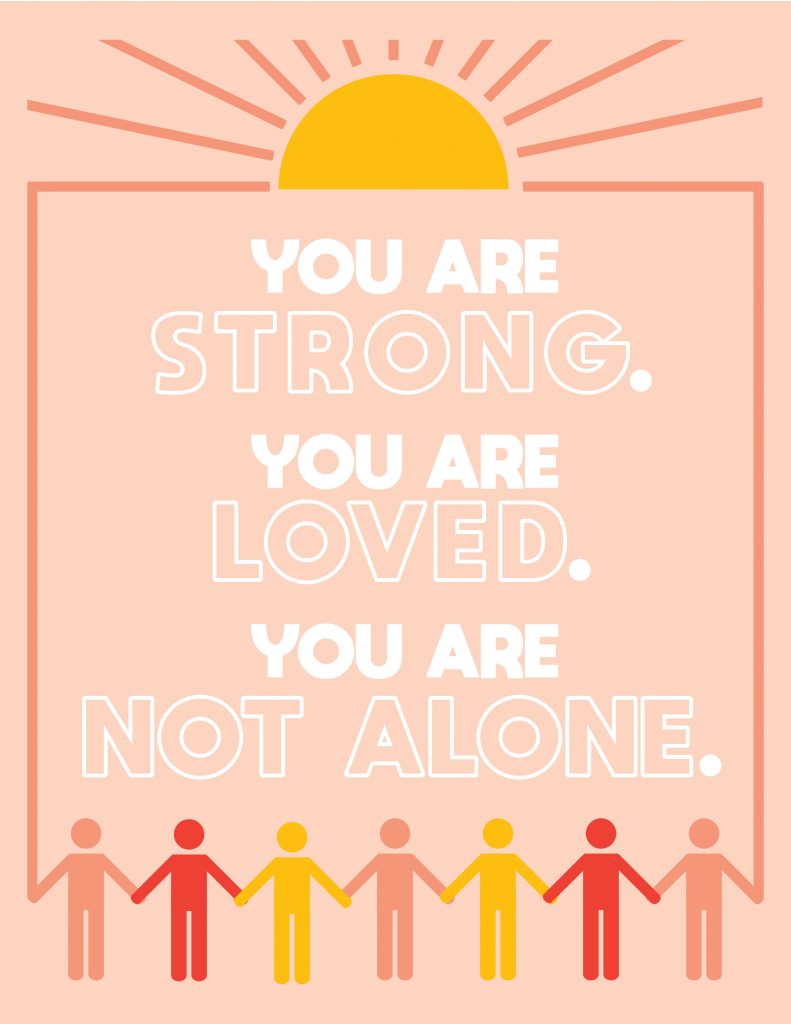 You Are Not Alone 1 Printable Poster for Covid Patients