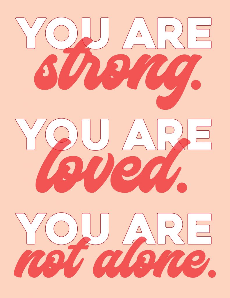 You Are Not Alone Poster 5 Printable Poster for Covid Patients