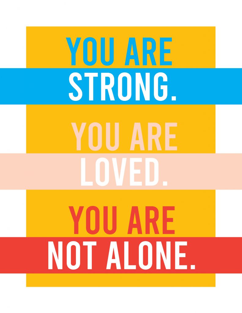 You Are Not Alone Poster 6 Printable Poster for Covid Patients