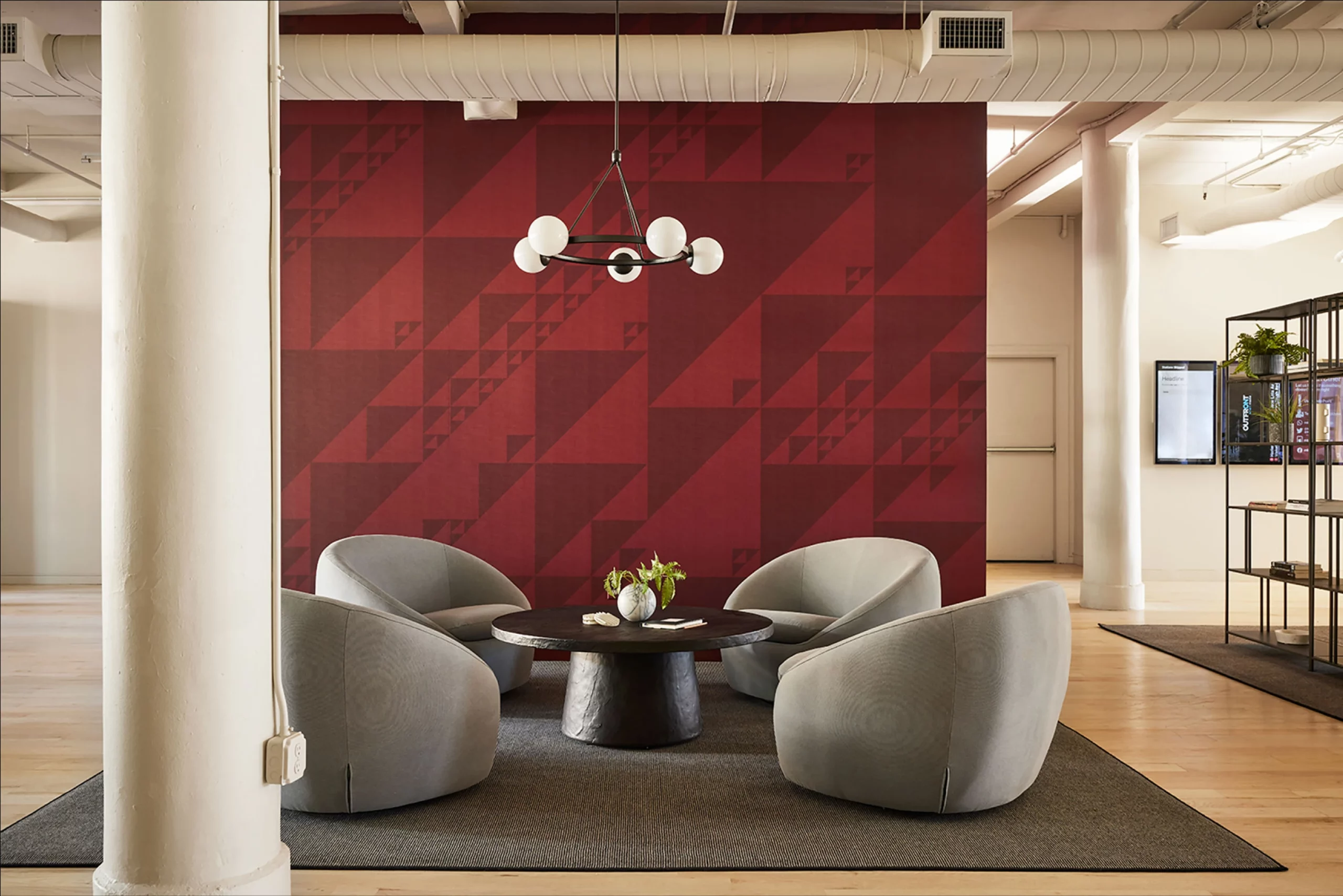 Office Graphic Wallpaper for Seating Area