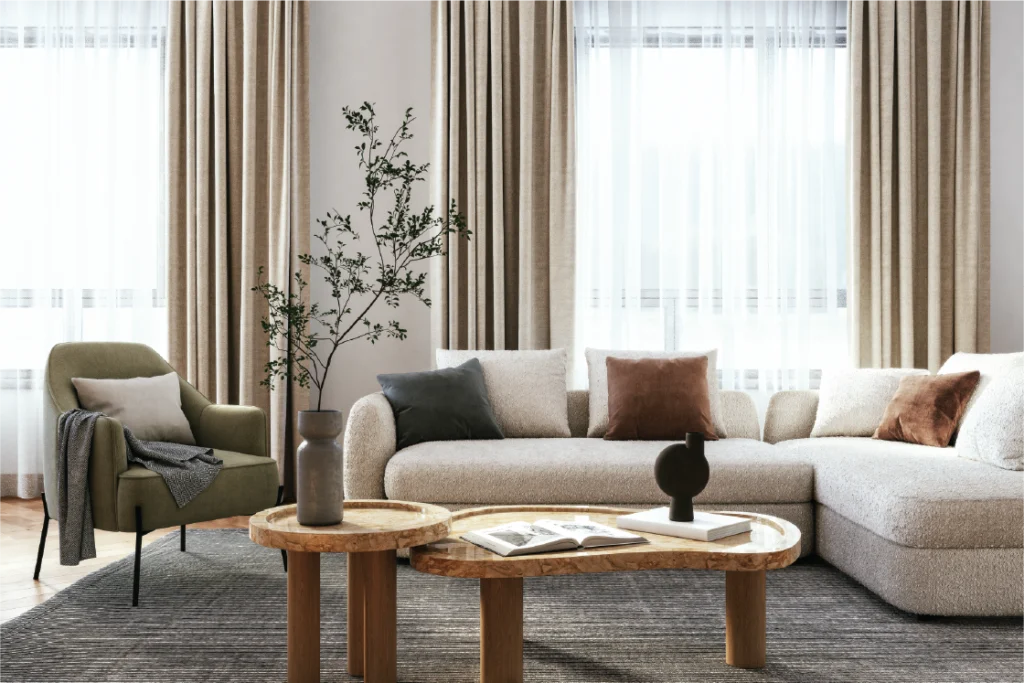 Modern holistic living room design
